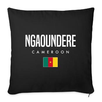 Ngaoundere Cameroon Cameroonian - Sofa pillowcase 17,3'' x 17,3'' (45 x 45 cm) - black - Front