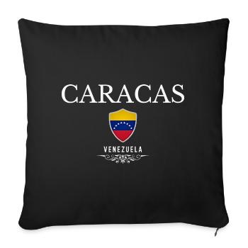Caracas, Venezuela, design minimaliste élégant - Housse de coussin décorative 45 x 45 cm - noir - Devant