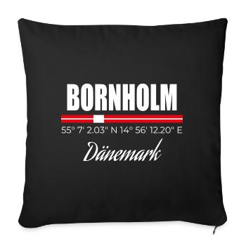 Bornholm - Housse de coussin décorative 45 x 45 cm - noir - Devant