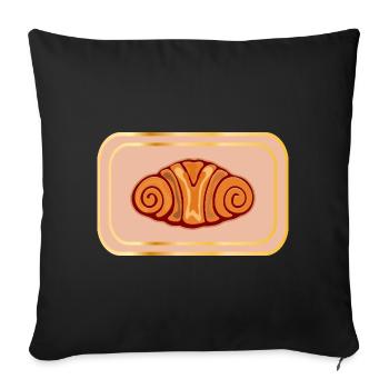 FRANZBRÖTCHEN HAMBURGERIN DE HAMBOURG - Housse de coussin décorative 45 x 45 cm - noir - Devant
