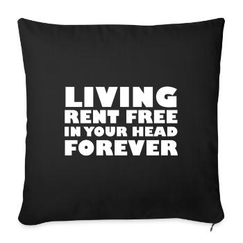 RENT FREE - Sofa pillowcase 17,3'' x 17,3'' (45 x 45 cm) - black - Front