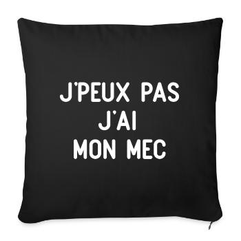I Can't I Have My Boyfriend - Sofa pillowcase 17,3'' x 17,3'' (45 x 45 cm) - black - Front