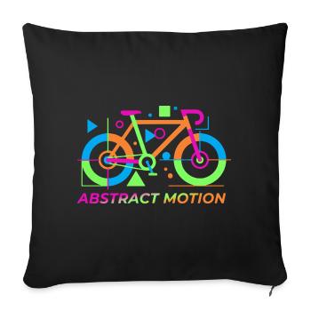 Neon Abstract Bicycle Motion - Sofa pillowcase 17,3'' x 17,3'' (45 x 45 cm) - black - Front