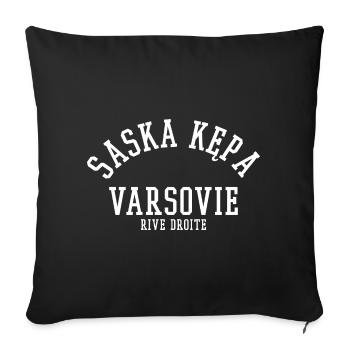 Saska Kepa Warszawa Warsaw - Sofa pillowcase 17,3'' x 17,3'' (45 x 45 cm) - black - Front