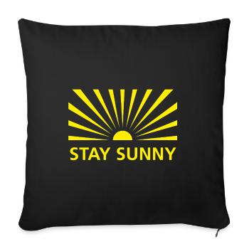 STAY SUNNY - Sofa pillowcase 17,3'' x 17,3'' (45 x 45 cm) - black - Front