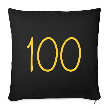 100 - Sofa pillowcase 17,3'' x 17,3'' (45 x 45 cm) - black - Front