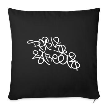 Le souvenir le plus cool de Paris : la Journée de la rue à Paris - Housse de coussin décorative 45 x 45 cm - noir - Devant
