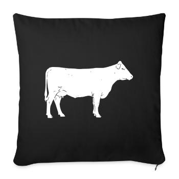 Ferme bovine Vector Élevage - Housse de coussin décorative 45 x 45 cm - noir - Devant