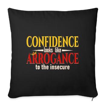 Confiance - Housse de coussin décorative 45 x 45 cm - noir - Devant