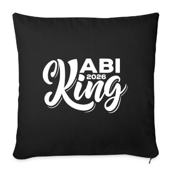 Abi King 2026 - Abitur - Spruch - Sofa pillowcase 17,3'' x 17,3'' (45 x 45 cm) - black - Front