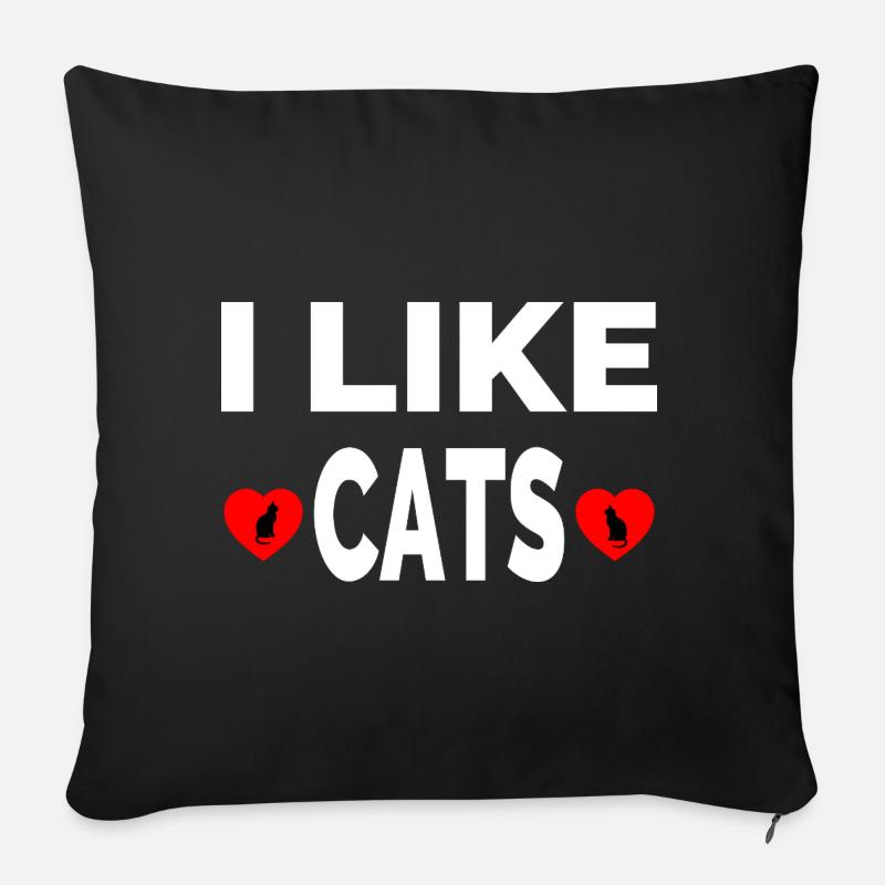feline - Sofa pillowcase 17,3'' x 17,3'' (45 x 45 cm) - black