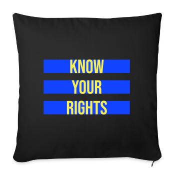 Know Your Rights Activism Justice Freedom - Sofa pillowcase 17,3'' x 17,3'' (45 x 45 cm) - black - Front