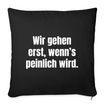 On ne part que quand ça devient embarrassant - Housse de coussin décorative 45 x 45 cm - noir - Devant