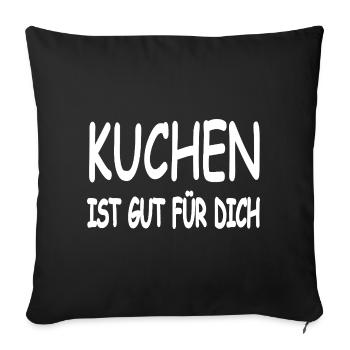 Gâteau - Housse de coussin décorative 45 x 45 cm - noir - Devant
