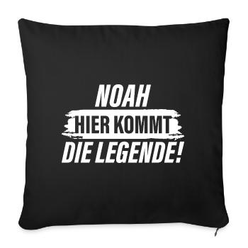 Noah – here comes the legend! - Sofa pillowcase 17,3'' x 17,3'' (45 x 45 cm) - black - Front