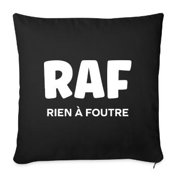 rien à foutre - Housse de coussin décorative 45 x 45 cm - noir - Devant