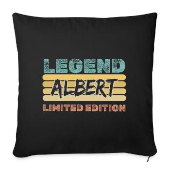 Dire Albert - Housse de coussin décorative 45 x 45 cm - noir - Devant