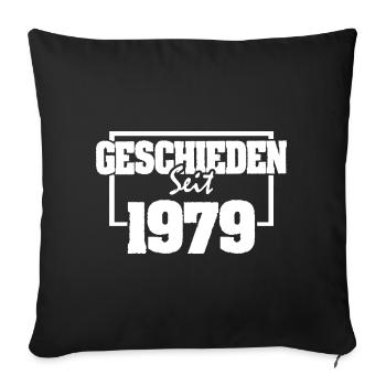 Sprueche 1979 - Sofakissenbezug 45 x 45 cm - Schwarz - Vorne