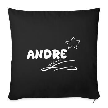 Gift for Andre - Sofa pillowcase 17,3'' x 17,3'' (45 x 45 cm) - black - Front