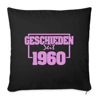 Scheidung 1960 - Sofakissenbezug 45 x 45 cm - Schwarz - Vorne