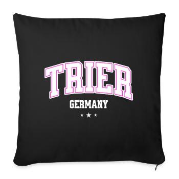 Trier Germany College Lettering Statement - Sofa pillowcase 17,3'' x 17,3'' (45 x 45 cm) - black - Front