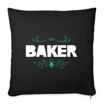 Typographie décorative de Baker - Housse de coussin décorative 45 x 45 cm - noir - Devant