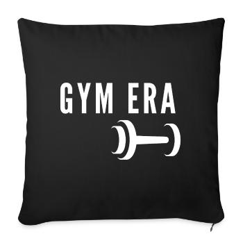 Fitness-Motivation für Kurzhantel-Gewichtheben im Fitnessstudio - Sofakissenbezug 45 x 45 cm - Schwarz - Vorne