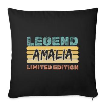 Geschenk für Amalia - Sofakissenbezug 45 x 45 cm - Schwarz - Vorne