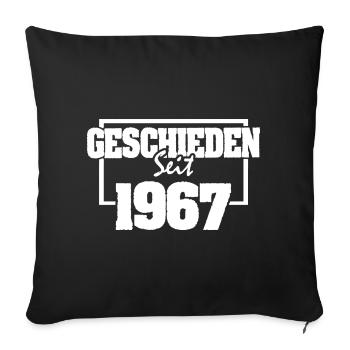 Sprueche 1967 - Sofakissenbezug 45 x 45 cm - Schwarz - Vorne