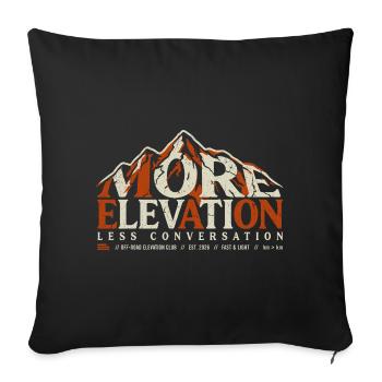 More Elevation Hiking - Sofa pillowcase 17,3'' x 17,3'' (45 x 45 cm) - black - Front