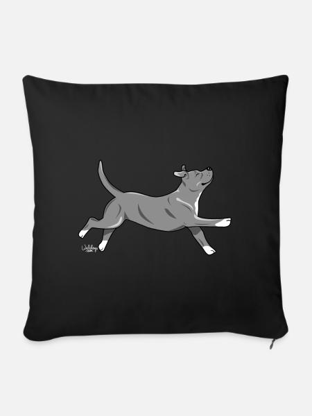 staffi2 - Housse de coussin décorative 45 x 45 cm - noir