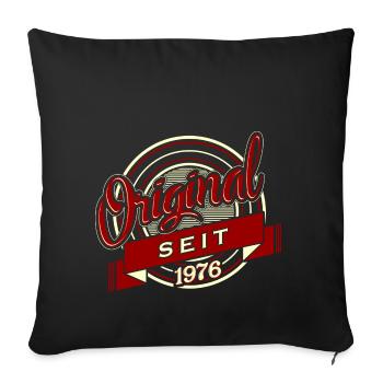 Geburtstag Shirt · Geburtstag · Original 1976 - Sofakissenbezug 45 x 45 cm - Schwarz - Vorne