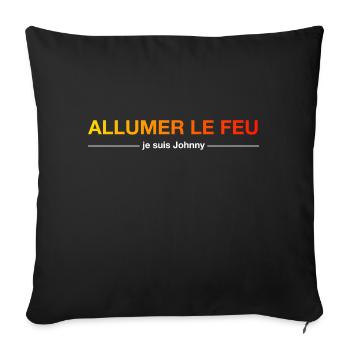allumer le feu - Housse de coussin décorative 45 x 45 cm - noir - Devant