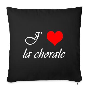 J'AIME LA CHORALE - Housse de coussin décorative 45 x 45 cm - noir - Devant