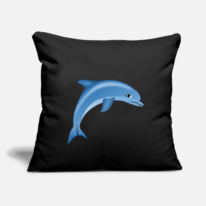 Blue Cute Dolphin Sofa pillowcase 17,3'' x 17,3'' (45 x 45 cm)