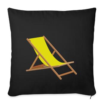Strand Sommer Sonne Liegestuhl Urlaub - Sofa pillowcase 17,3'' x 17,3'' (45 x 45 cm) - black - Front