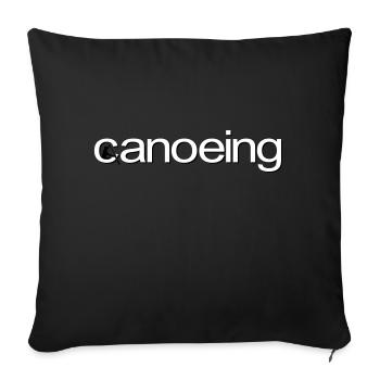 canoeing - Housse de coussin décorative 45 x 45 cm - noir - Devant