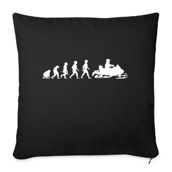 Evolution Schneemobil Motorschlitten Winter - Sofakissenbezug 45 x 45 cm - Schwarz - Vorne