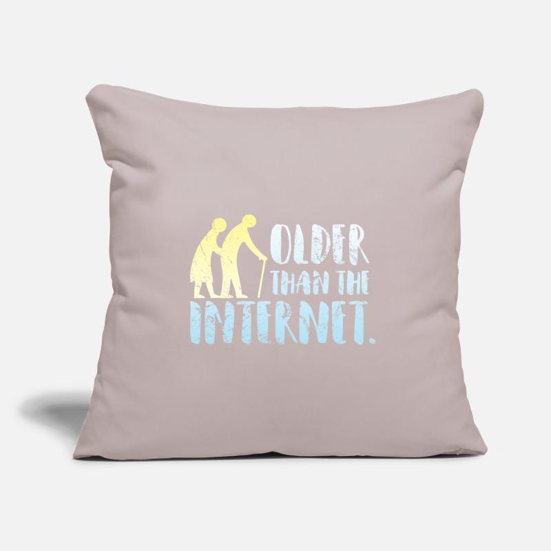 Plus ancien que l'internet Housse de coussin décorative 45 x 45 cm