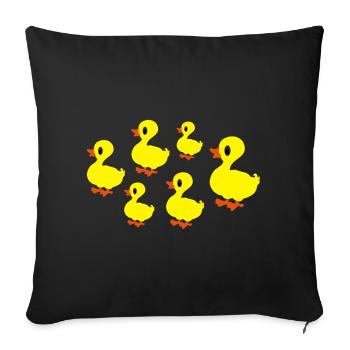 enten - Sofakissenbezug 45 x 45 cm - Schwarz - Vorne
