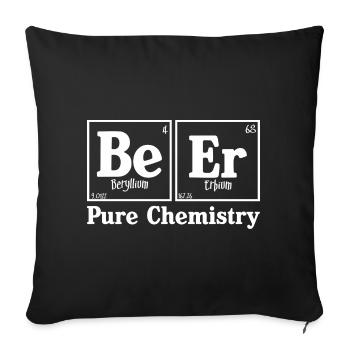 Pure Chemistry 2 - Sofa pillowcase 17,3'' x 17,3'' (45 x 45 cm) - black - Front