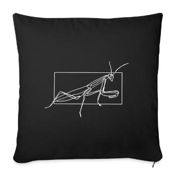 Cadeau de design premium Mante religieuse - Housse de coussin décorative 45 x 45 cm - noir - Devant