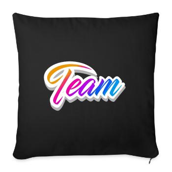 Team - Sofakissenbezug 45 x 45 cm - Schwarz - Vorne