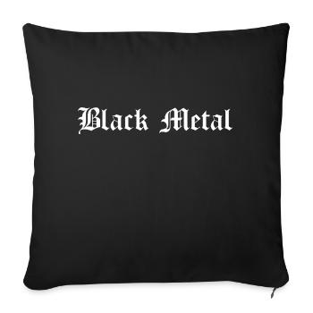 Métal Noir - Housse de coussin décorative 45 x 45 cm - noir - Devant