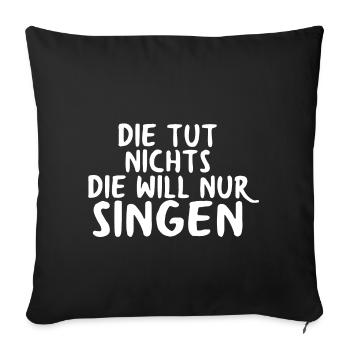 Sänger - Sofakissenbezug 45 x 45 cm - Schwarz - Vorne