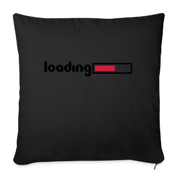 loading 8 bit pixel retro alt spiele computer lade - Sofakissenbezug 45 x 45 cm - Schwarz - Vorne