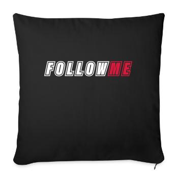FOLLOW ME - Sofakissenbezug 45 x 45 cm - Schwarz - Vorne