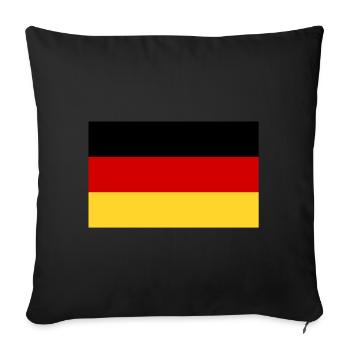 German flag - Sofa pillowcase 17,3'' x 17,3'' (45 x 45 cm) - black - Front