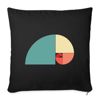 Golden Ratio Color - Sofa pillowcase 17,3'' x 17,3'' (45 x 45 cm) - black - Front