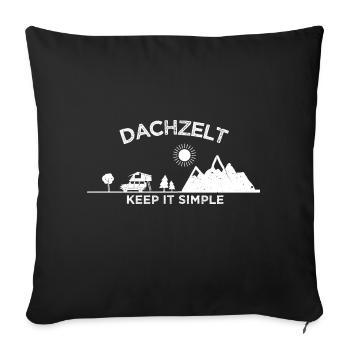 Roof tent gift idea | Car Tent Gift - Sofa pillowcase 17,3'' x 17,3'' (45 x 45 cm) - black - Front